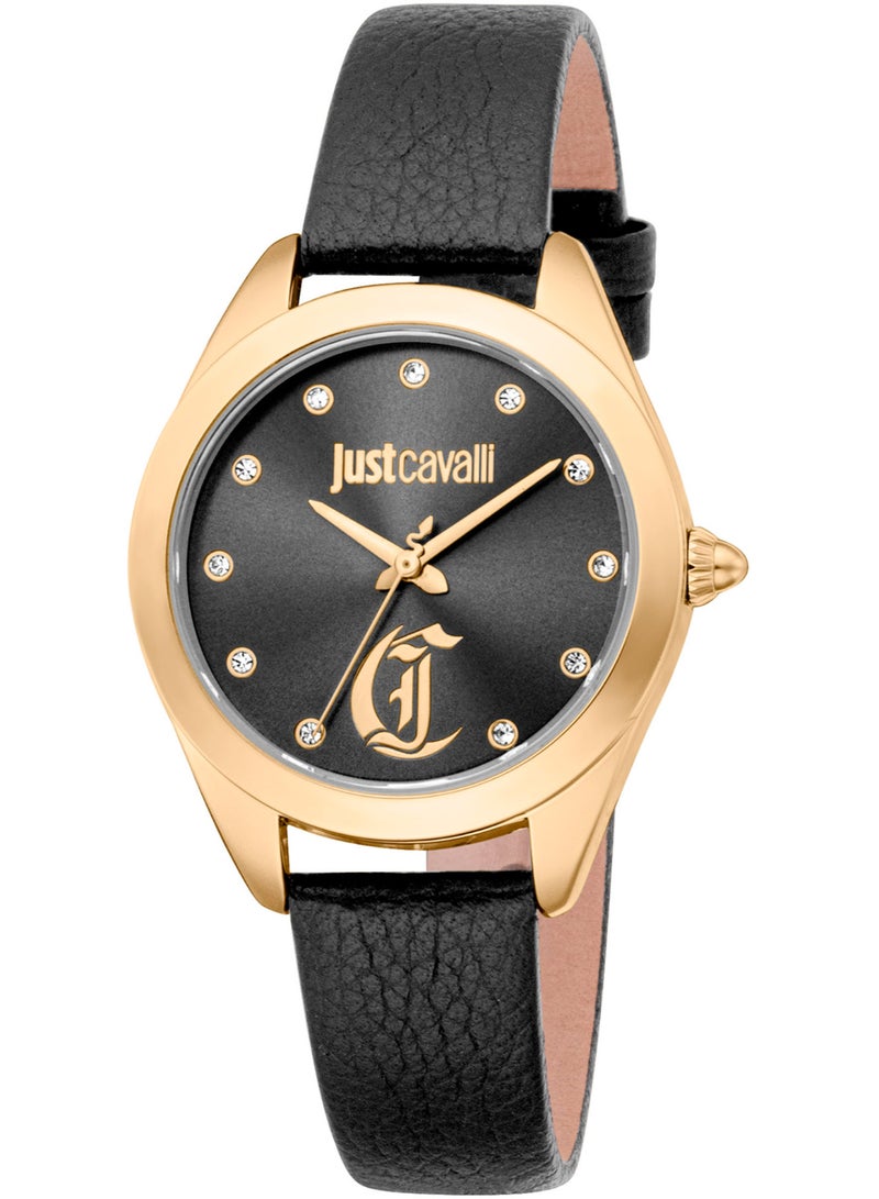 Just Cavalli ليدي لونا Jc1L309L0025 - ساعة كوارتز جلدية أنثوية بثلاثة عقارب - Image 1