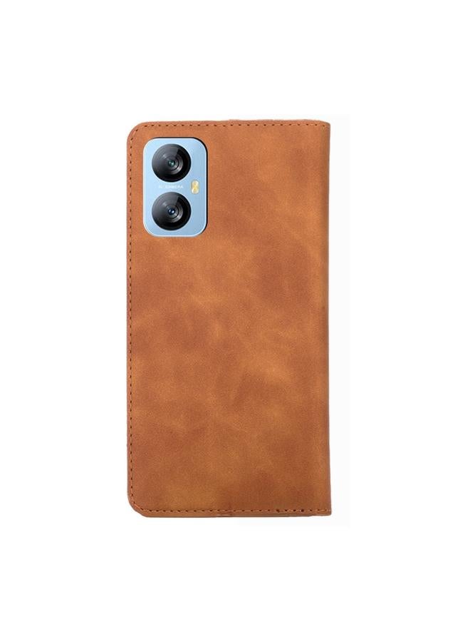 اس-توب جراب لهاتف Blackview A52 مصنوع من الجلد مع خاصية التقليب الأفقي المغناطيسي - Image 3