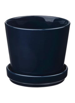 Plant Pot With Saucer, In/Outdoor/Black-Blue, 12 Cm - pzsku/Z8D02EB9DCFE1EE9E5AD4Z/45/_/1734012877/6b0836cf-c6de-4e18-8286-bde25e00a005