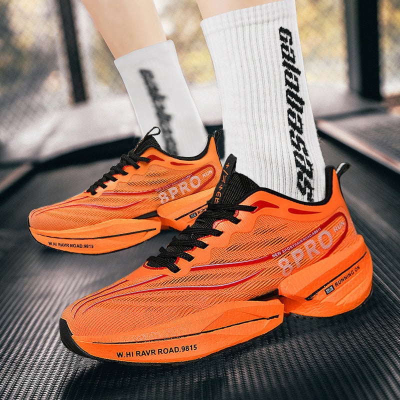 New Red Rabbit 8Pro Sakura Pink Carbon Plate Running Shoes Summer Wear-Resistant Breathable Student Children'S Sports Professional Training Shoes - Image 1
