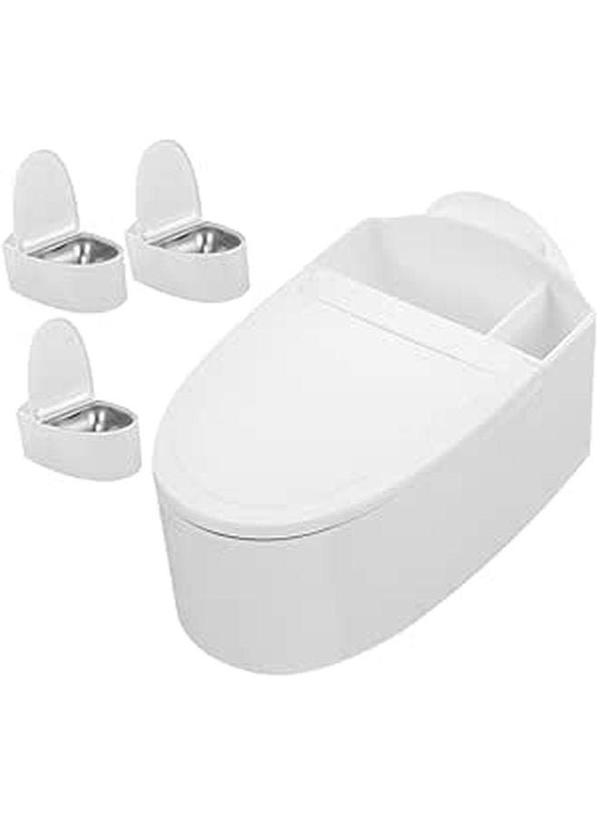 Wall Mounted Windproof Ashtray With Lid And Metal Insert 4 Pieces Set For Home Office - Image 1