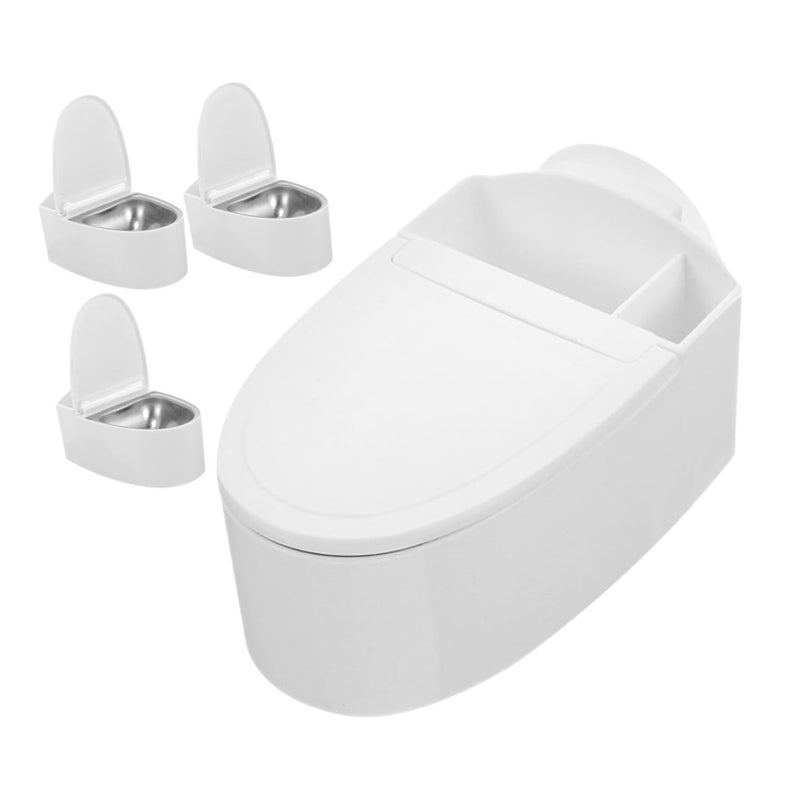 Wall Mounted Windproof Ashtray With Lid And Metal Insert 4 Pieces Set For Home Office - Image 2