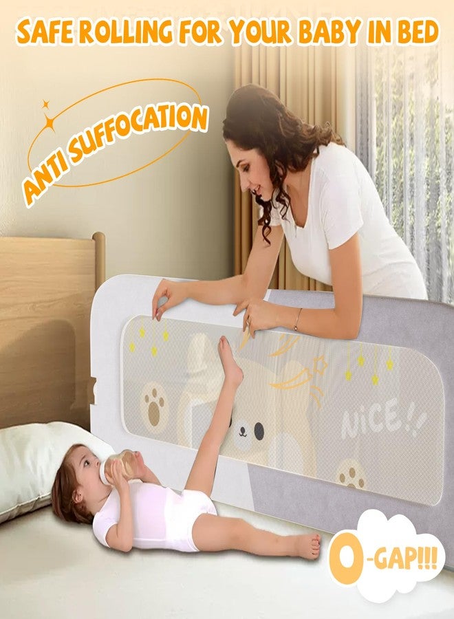 Abdtech Bed Guard Rail for Toddlers - 60 inches Lift Foldable Toddler Bed Rails for Kids - Safety Baby Bed Rail Guard with Reinforced - Great Fit for Kids Twin Double, Full Size, Queen, King Size Bed - Image 5