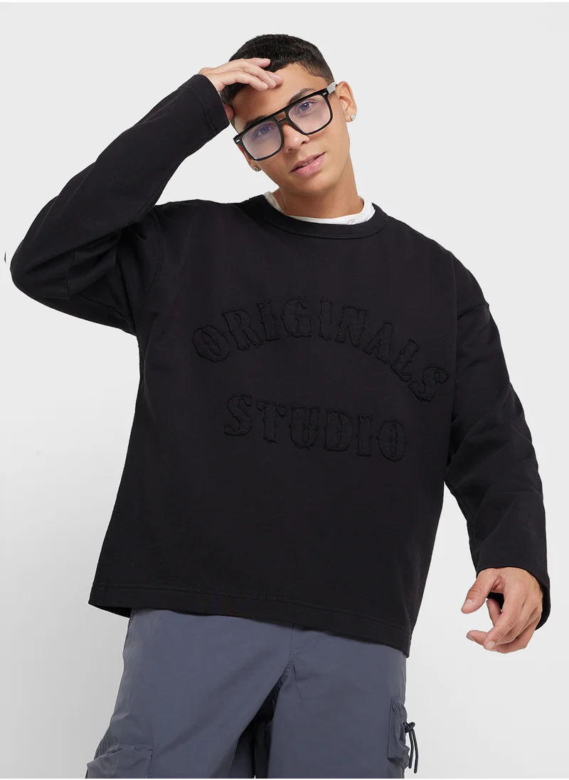 جاك اند جونز Joraustin App Crew Neck Sweatshirt