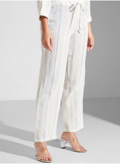 RITU KUMAR Striped Kurti & Pants Set With Dupatta  - Image 4