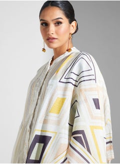 RITU KUMAR Striped Kurti & Pants Set With Dupatta  - Image 5