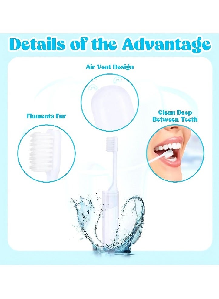 Generic 10 Piece Mini Travel Toothbrush & Toothpaste, Soft Bristle Folding Toothbrush Toothbrush Toiletries, Suitable for Travel, Business, Camping, Outdoor Activities Mini Toothbrush with Toothpaste  - Image 2