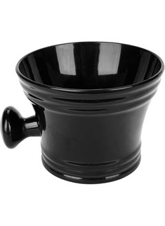Linkidea Linkidea Men Plastic Shaving Cup with Handle Deep Size Textured Wet Shaving Cup Traditional Wet Shaving Factory Shaving Mug Black 