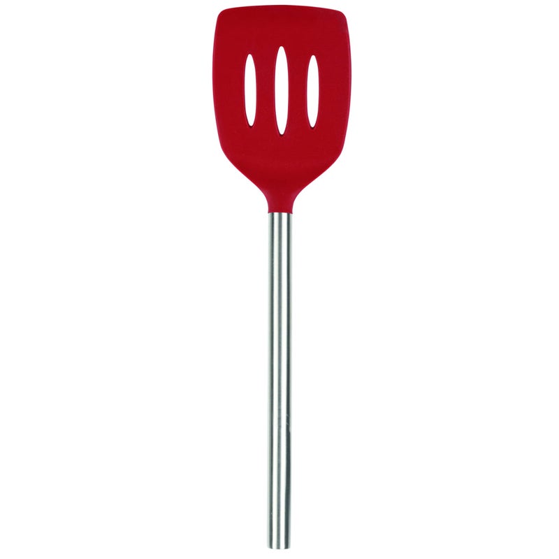 Tovolo Silicone Slotted Turner With Stainless Steel Handle Pancake Spatula ScratchResistant Kitchen Utensil for Nonstick Cookware  Cast Iron Skillets 1 Count