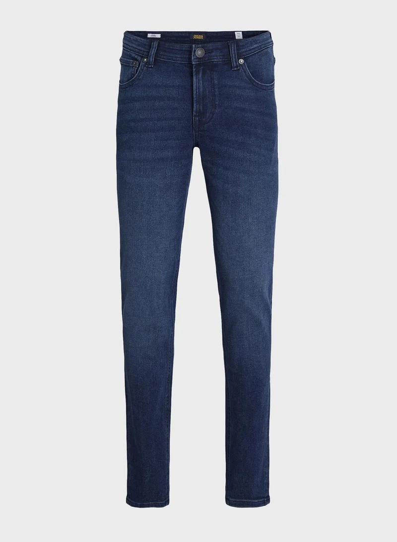 Jack & Jones Junior Youth Mid Wash Slim Fit Jeans
