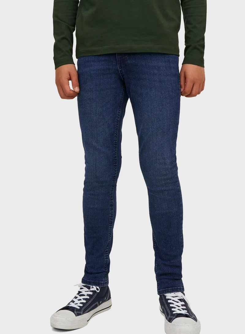Jack & Jones Junior Youth Mid Wash Slim Fit Jeans