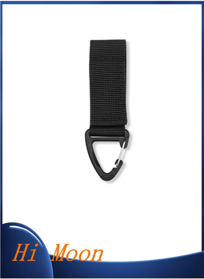 Hi Moon Outdoor Tactical Backpack Buckle 363 Degree Rotating Triangle Buckle Multi Functional Mountaineering Buckle D Ring Keychain For Camping Hiking Soft Webbing Construction Worker 