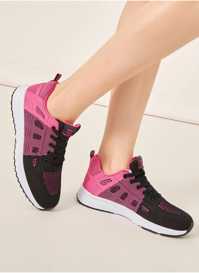 Styli Mesh Upper Lace Up Sport Sneakers