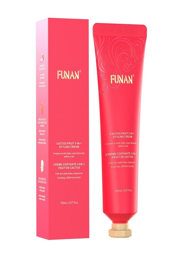 FUNAN 3-in-1 Hair Styling Cream, Non-Greasy for Women & Kids, Creates Smooth Styles and Defines Curls, No White Flakes Fly Away Hair Tamer, 5.07 fl oz - Image 1
