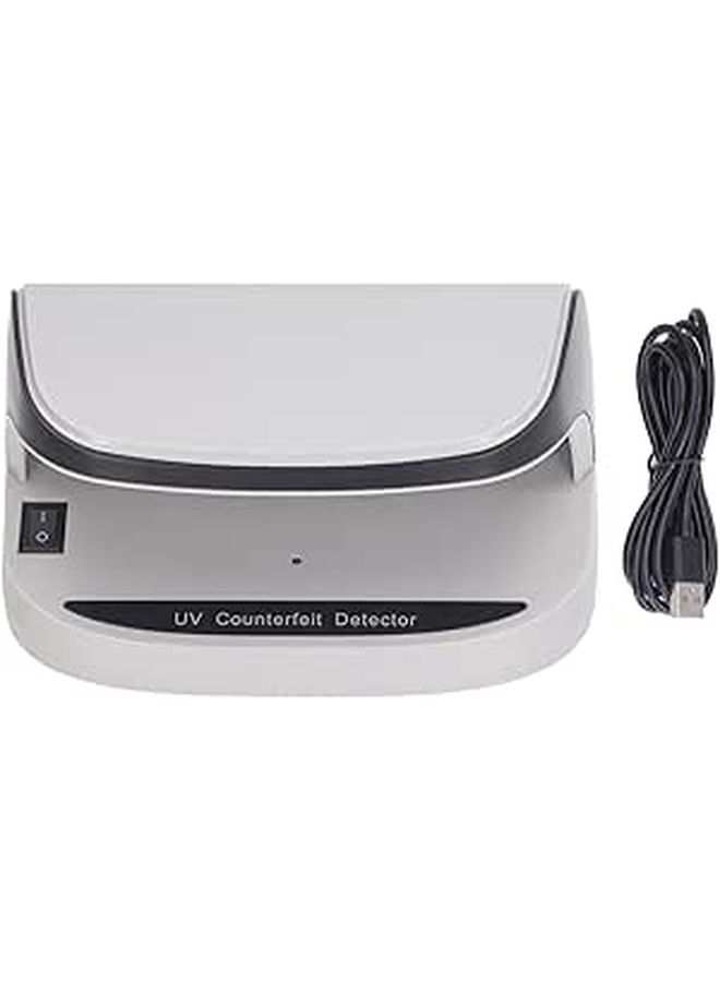 جهاز كشف العملات المدمج بالأشعة فوق البنفسجية LED DC5V 2A أسود تشغيل/إيقاف تلقائي - Image 1