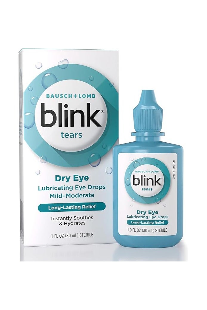 Blink Tears Lubricating Eye Drops, 1 fl oz (30 mL) Eye Care for Mild to Moderate Dry Eyes, Hyaluronate for Boosting Hydration, Moisturizing & Soothing Eye Drops for Dry Eyes - Image 1