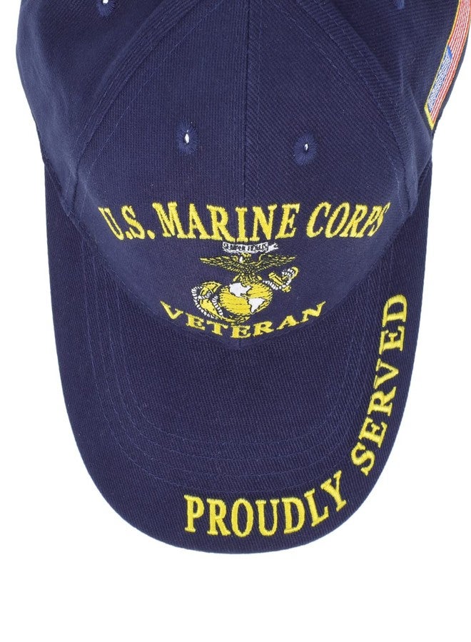 Eagle Emblems, Inc. U.S. Military CP00307 USMC Marines Veteran Cap - Blue - Image 2