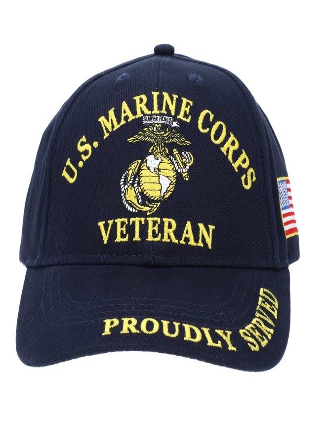 Eagle Emblems, Inc. U.S. Military CP00307 USMC Marines Veteran Cap - Blue - Image 1
