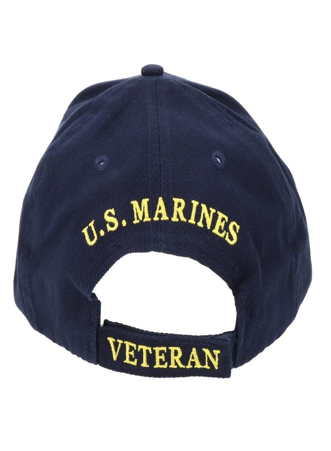 Eagle Emblems, Inc. U.S. Military CP00307 USMC Marines Veteran Cap - Blue - Image 5