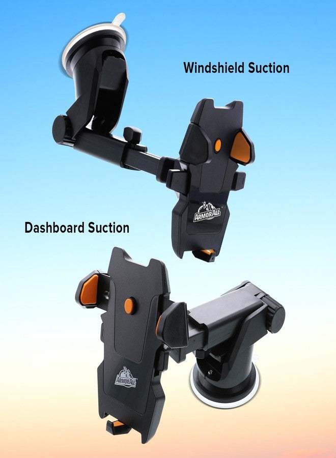 Armor All Phone Mount for Cars, Suction Dashboard & Windshield Phone Holder, 6 Inch Extendable Arm, 360° Rotation, Fits iPhone Max, Android, and All Smartphones, Powerful Grip, Quick Release Button - Image 4
