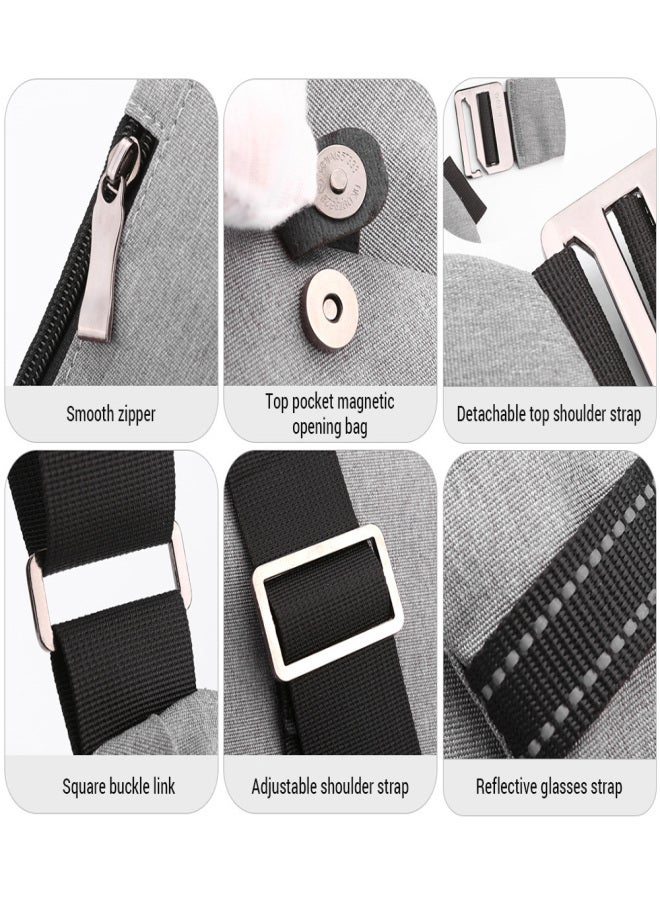 Generic Chest Bag for Men / Women Lightweight Multi-functional Travel Sling Bag Scientific Storage for Outdoor Fashion Casual Business Left/Right Shoulder Bag  - Image 5