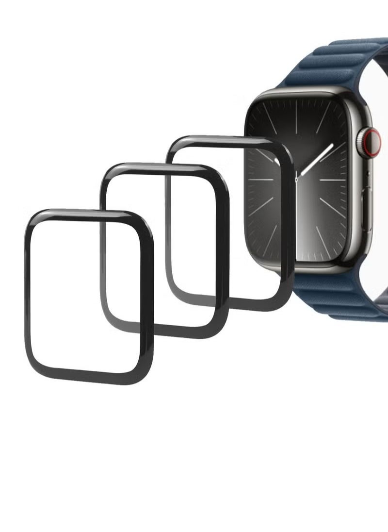 Generic - 3 Pcs Screen Protectors Compatible with Apple Watch Series 9/8/7/Hermès 45mm Ultra-thin Protective Film Bubble Free Anti-Scratch, HD Clear, Waterproof Display Film for Apple Watch Accessories - Image 1