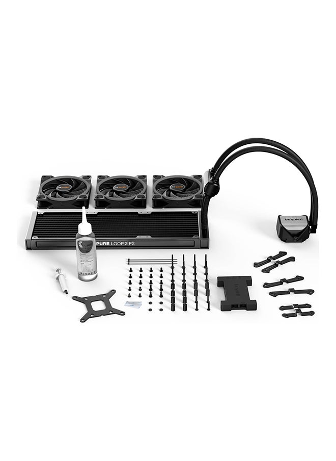 be quiet! Pure Loop 2 FX 360mm AIO aRGB CPU Liquid Cooler, 3x Light Wings 120mm PWM High-Speed Fans, 5500 RPM Pump Speed, 2500 RPM Fan Speed, Up to 88.86 CFM Airflow, Black | BW015  - Image 4