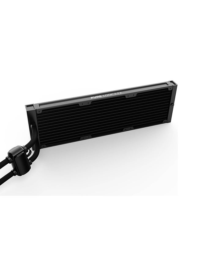 be quiet! Pure Loop 2 FX 360mm AIO aRGB CPU Liquid Cooler, 3x Light Wings 120mm PWM High-Speed Fans, 5500 RPM Pump Speed, 2500 RPM Fan Speed, Up to 88.86 CFM Airflow, Black | BW015  - Image 3