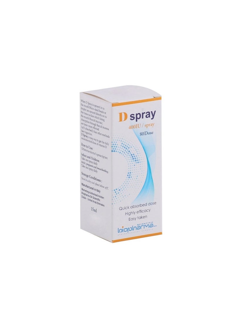 Biopharma D Spray 400Iu Solution 15 Ml  - Image 1