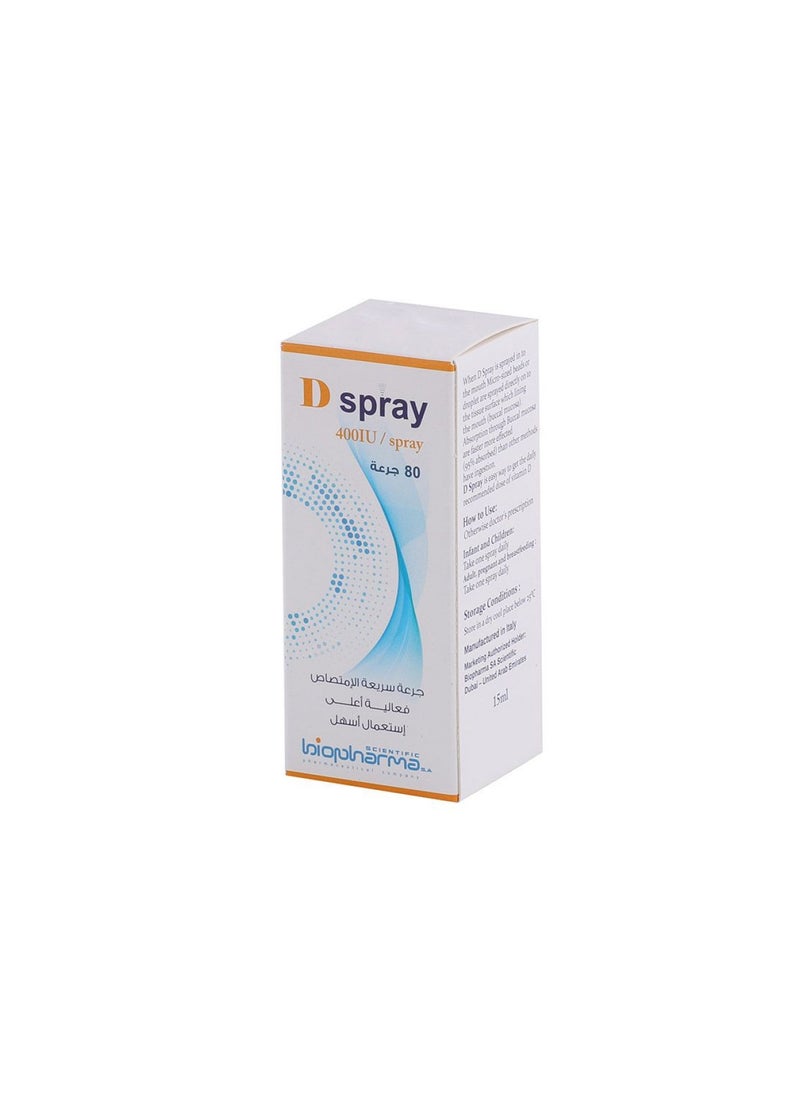 Biopharma D Spray 400Iu Solution 15 Ml  - Image 2