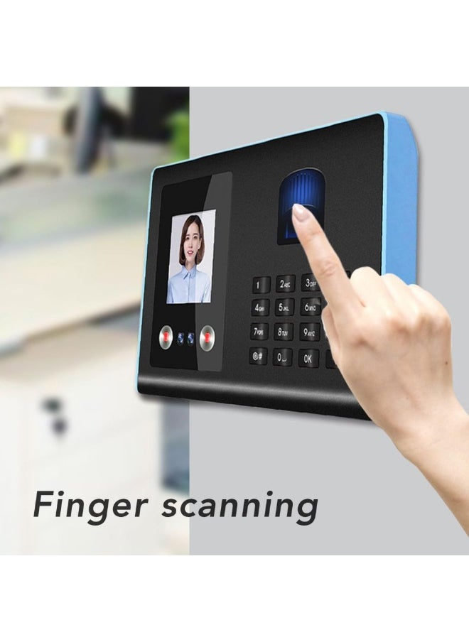 Face & Fingerprint Time Attendance Machine with Password – Multi-Language Support