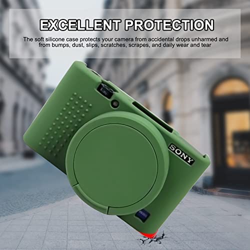 Easy Hood Camera Case for Sony RX100 VII, Soft Silicone Protective Cover Protector Skin Removable Lens Cover for Sony DSC-RX100 VII DSC-RX100M7 Digital Camera (Green) - Image 4