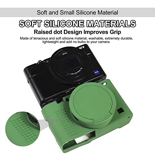 Easy Hood Camera Case for Sony RX100 VII, Soft Silicone Protective Cover Protector Skin Removable Lens Cover for Sony DSC-RX100 VII DSC-RX100M7 Digital Camera (Green) - Image 3