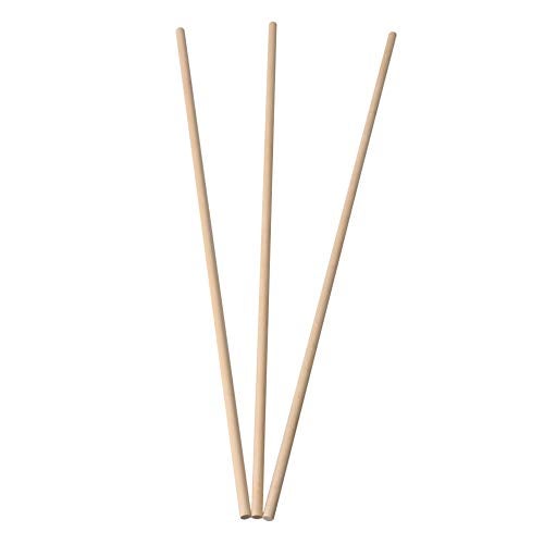 BQLZR 30.5cm Length 5mm Dia Round Birch Wood Sticks Wooden Dowel Rods for Lollies Building Architectural Model Pack of 50 - Image 2