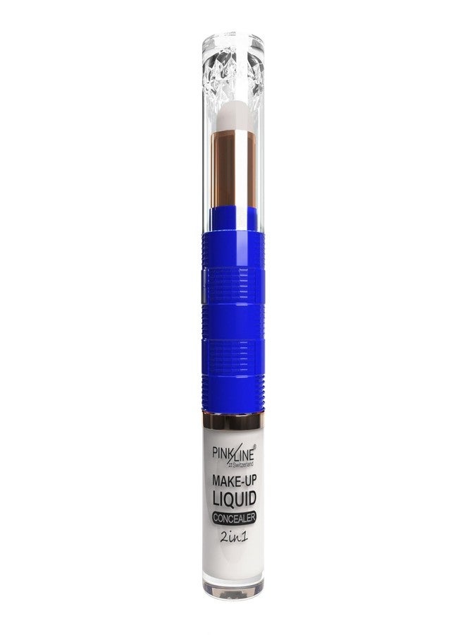 PINK LINE® Dual-ended 2 in 1 Liquid And Stick Concealer Wand, Full HD & High Pigmented Color Correcting Makeup for Under Eye, Blemish and Dark Circles Formulated in Switzerland (Shade-101) - Image 2