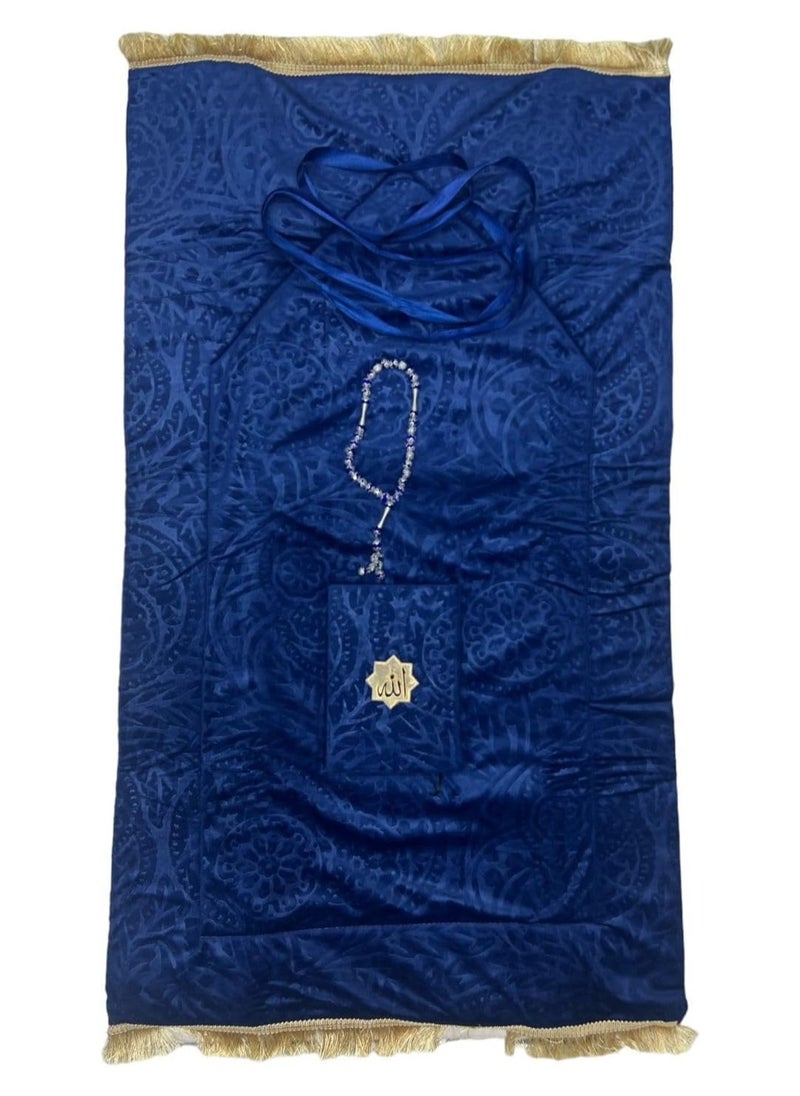 General Velvet carpet with a velvet Qur’an and a blue rosary  - Image 3