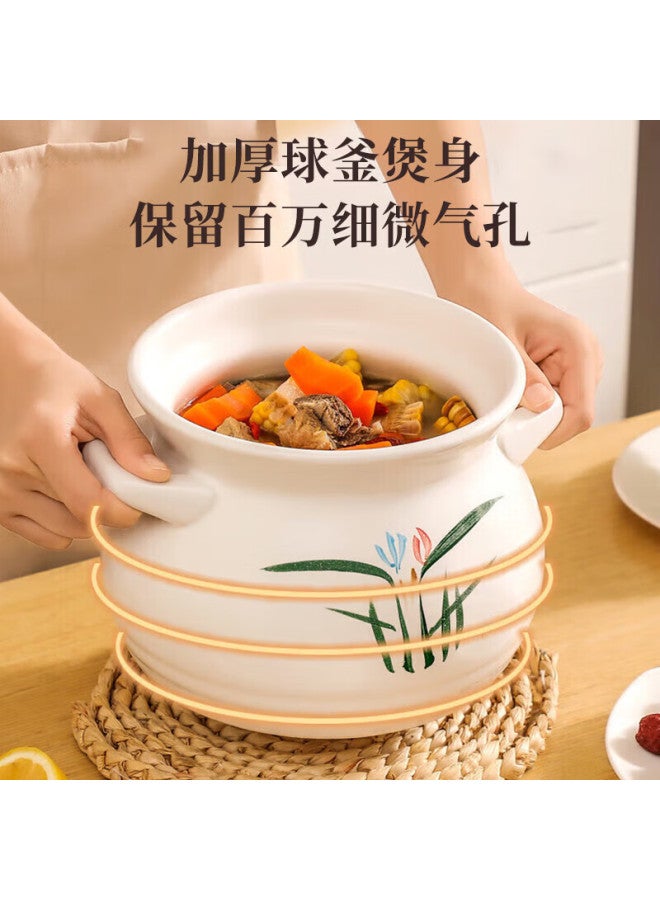 Quanpinwu Ceramic Casserole Stew Pot, Gas Stove Compatible, Large Capacity, For Home Use, Cooking Porridge, Making Soup, Traditional Chinese-style Soup Pot, Stew Pot