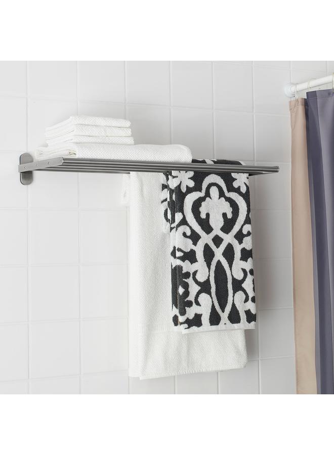 Green Tiger Wall shelf with towel rail, stainless steel, 67x27 cm - Image 2