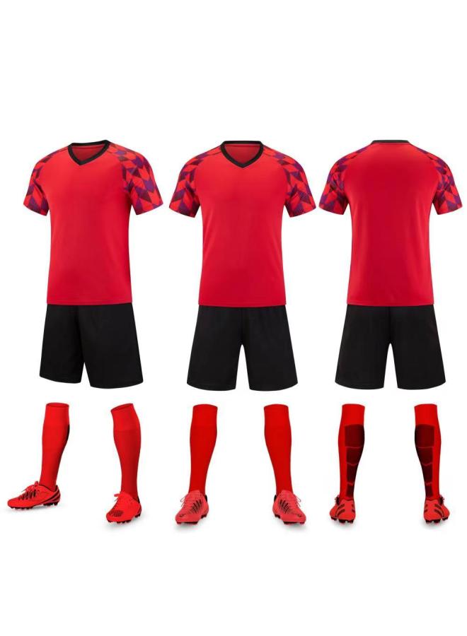 Customized Football Training Jersey Uniform Set for Children and Adults Short Sleeve Sports Teamwear