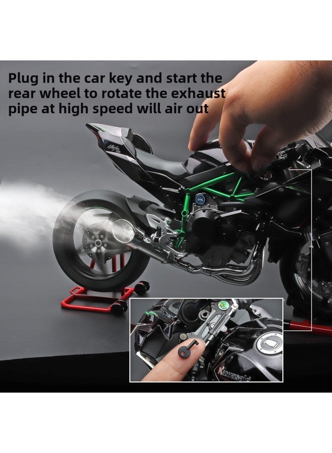 1:6 Kawasaki H2R Motorcycle Model Simulation Alloy Locomotive Key Start Spray Exquisite Ornaments-Color:Equipped With A Specially Personalized Box To Protect Special Grids Product Transportation Security (do Not Take Pictures, This Sku Only Provides Instructions)  - Image 3