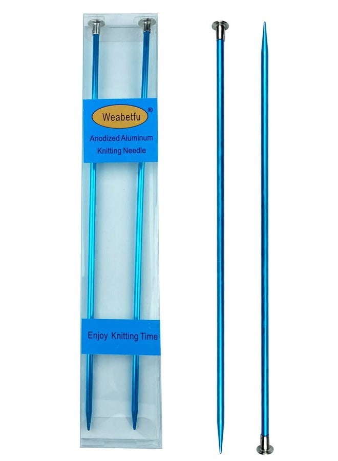 Weabetfu Aluminum Metal Knitting Needle,Colored Straight Single Pointed,10-inch Length for Handmade DIY Knitting,Size US 4(3.5mm) - Image 1