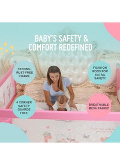 Safe-O-Kid ® Barricade Designer Bed Rail Guard With 1 Year Warranty, Pink (6Ft/183Cm) Pack Of 1  - Image 5