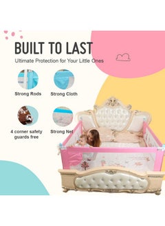 Safe-O-Kid ® Barricade Designer Bed Rail Guard With 1 Year Warranty, Pink (6Ft/183Cm) Pack Of 1  - Image 3