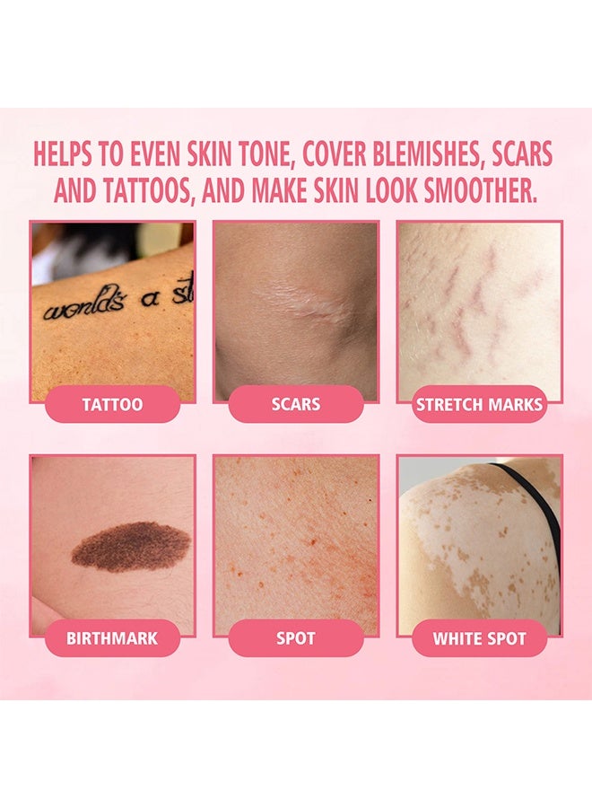 EELHOE Body Makeup Foundation-Coverage Perfector Tatoo Concealer Waterproof Covering Body Tattoo Scars 100ml - Image 5