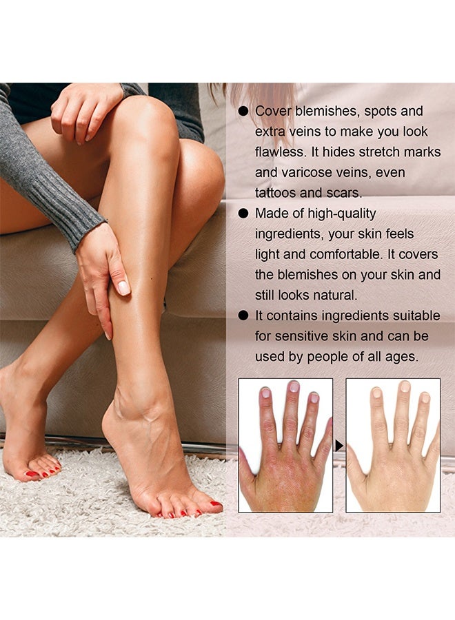 EELHOE Body Makeup Foundation-Coverage Perfector Tatoo Concealer Waterproof Covering Body Tattoo Scars 100ml - Image 4