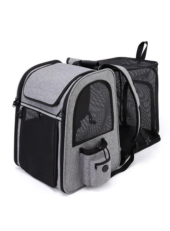 Cat Carrier Backpack - Expandable Airline-Approved Pet Backpack with Snag-Free Mesh, Roll-Top Cover & Storage, Fits Cats/Small Dogs Up to 18 Lbs (Hiking/Camping)