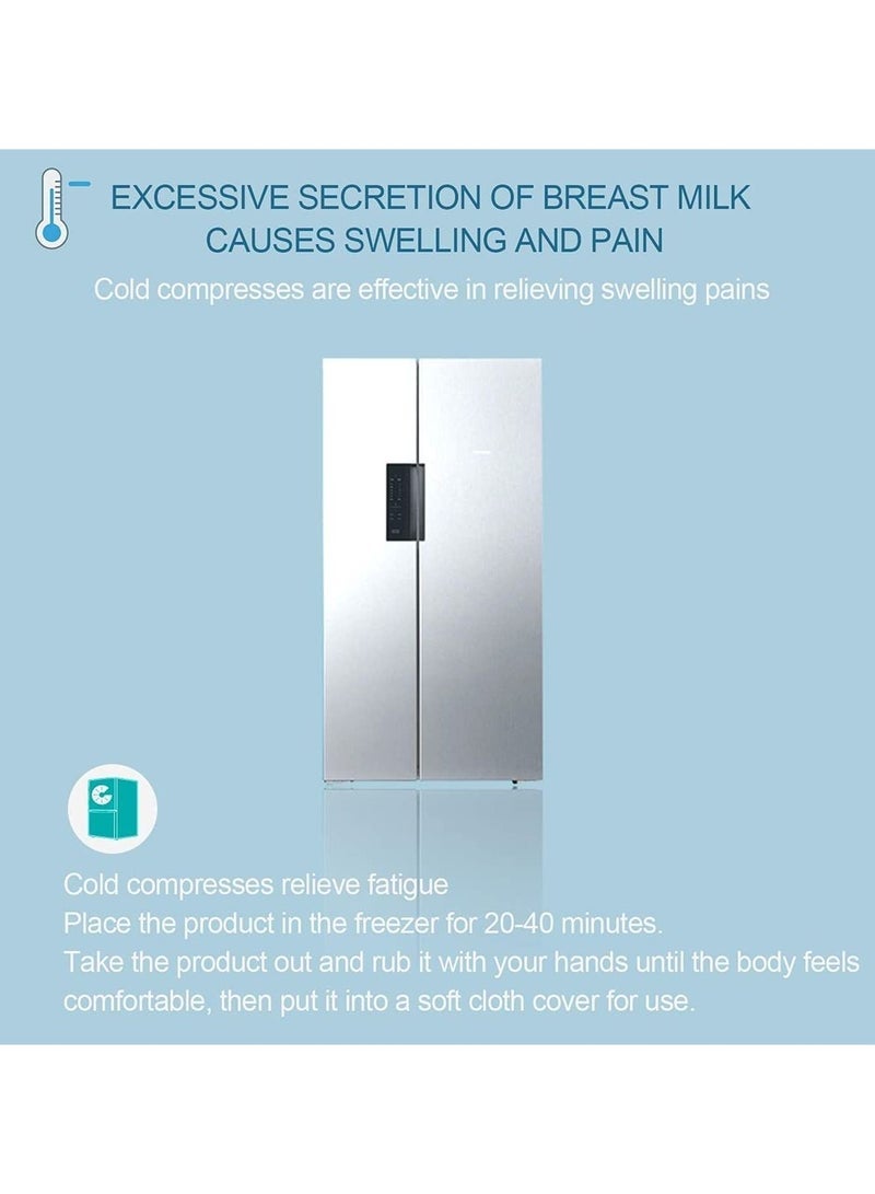 DOOKOO Breast Therapy Pads, Hot Cold Breastfeeding Gel Pads, Breastfeeding Essentials and Postpartum Recovery, Engorgement, Microwavable - Image 4