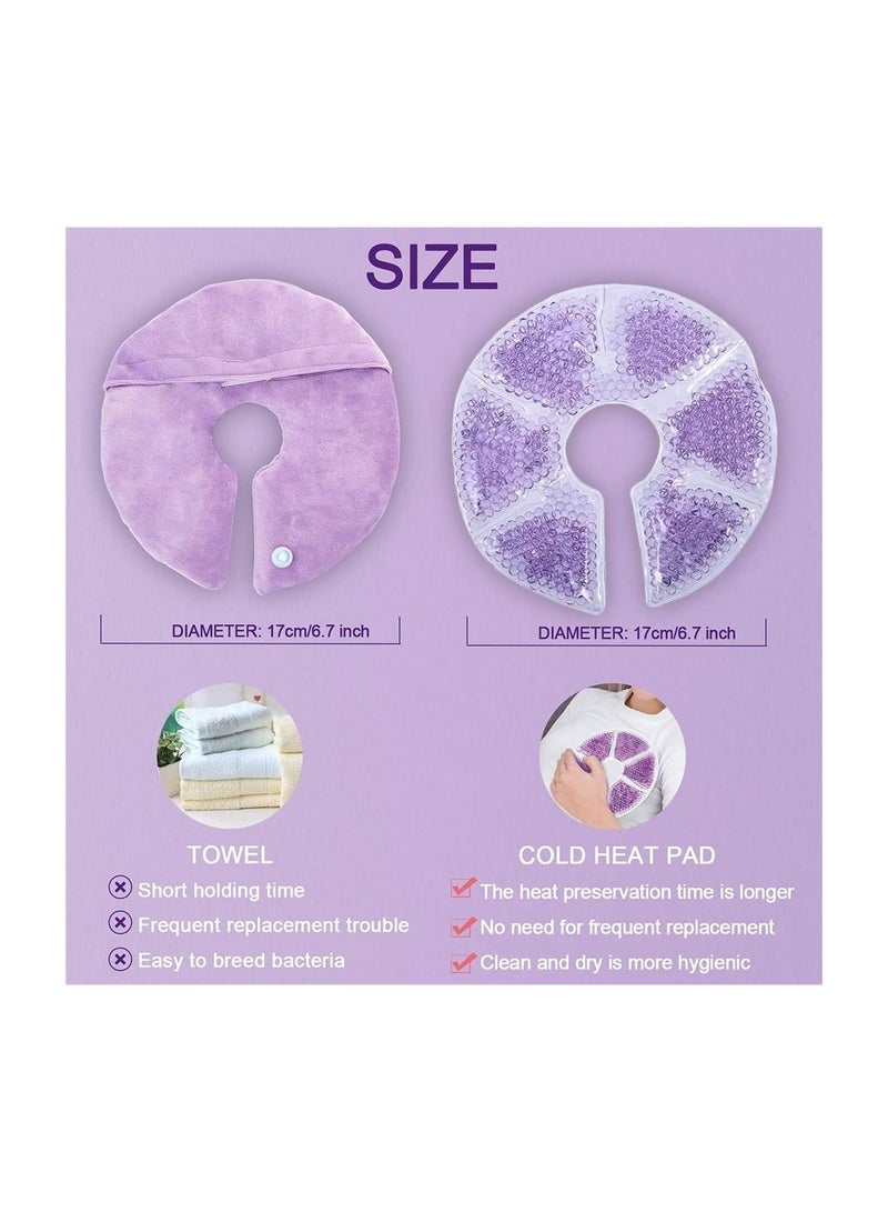 DOOKOO Breast Therapy Pads, Hot Cold Breastfeeding Gel Pads, Breastfeeding Essentials and Postpartum Recovery, Engorgement, Microwavable - Image 5