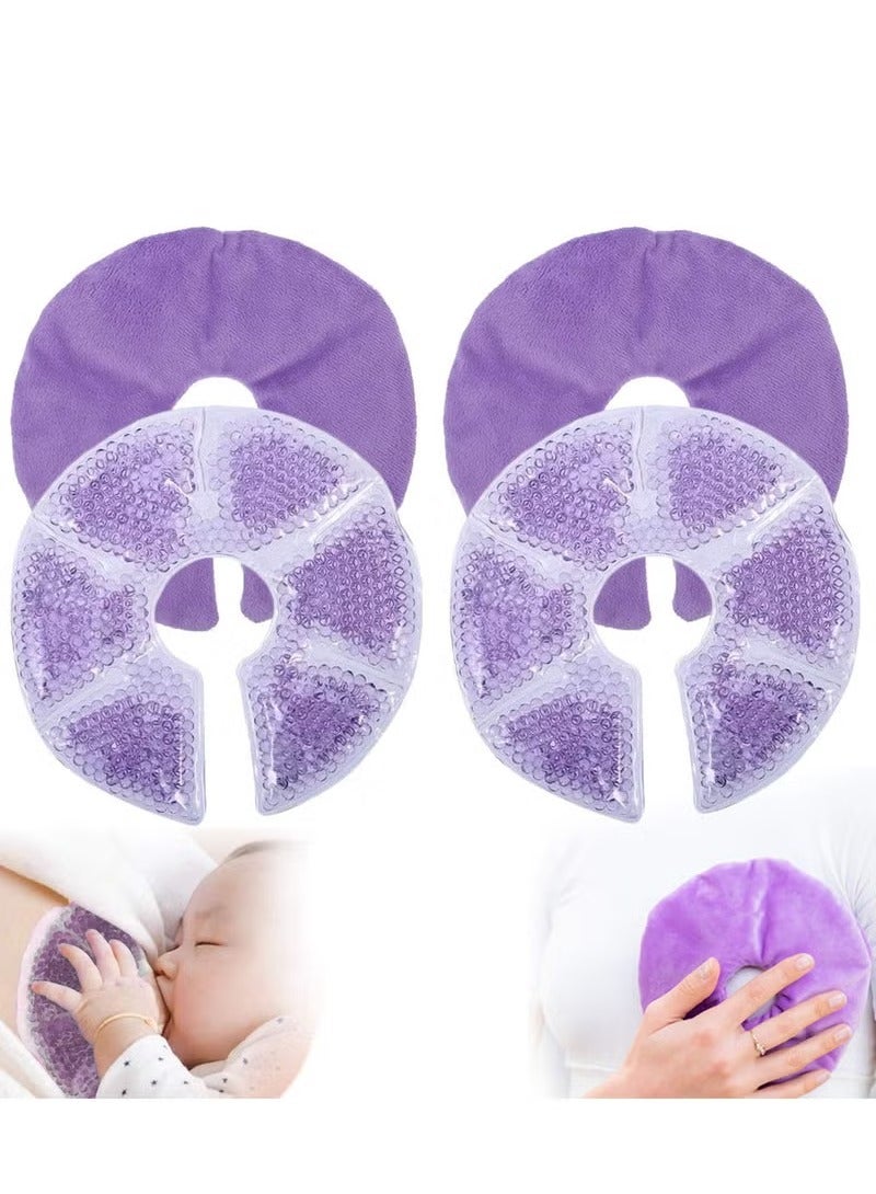 DOOKOO Breast Therapy Pads, Hot Cold Breastfeeding Gel Pads, Breastfeeding Essentials and Postpartum Recovery, Engorgement, Microwavable - Image 1