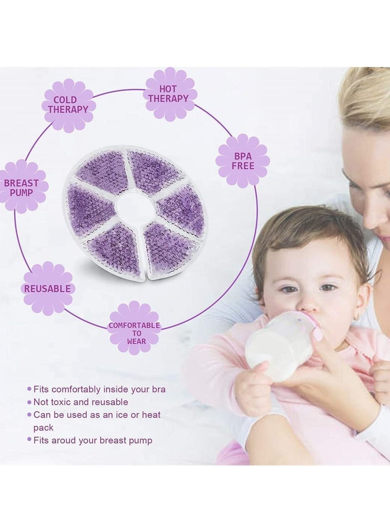 DOOKOO Breast Therapy Pads, Hot Cold Breastfeeding Gel Pads, Breastfeeding Essentials and Postpartum Recovery, Engorgement, Microwavable - Image 2